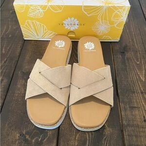 Yellow Box Hemes Sandals Size 9.5 New In Box